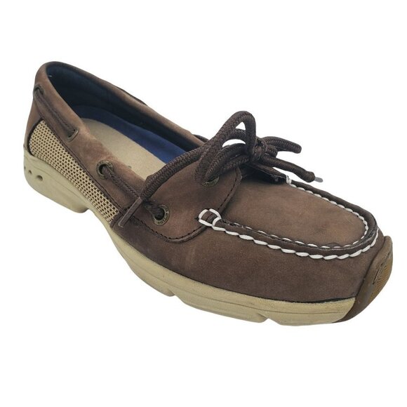 𝅺sperry West Marine Performance Low Boat Shoes Brown Leather Size 6.5 M - Picture 1 of 8